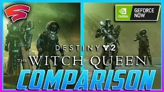 Destiny 2 Witch Queen GeForce NOW против Google Stadia 1440p