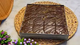 بسبوسة الشكولاطة😍👌 مسقية ومشربة بالكريمة من أخف وأسهل الوصفات الاقتصادية