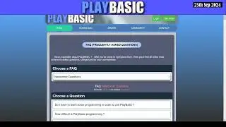 PlayBASIC Web Dev - FAQ UPDATES - ( 2024 09 25 )