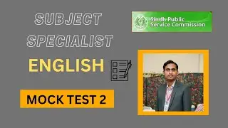 English Subject Specialist 2023 (SPSC) MOCK TEST 2✍️| English Literature & Linguistics |SPSC | FPSC