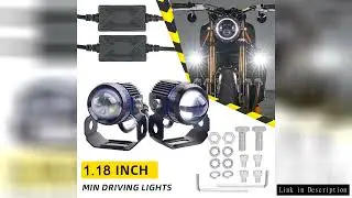 50W LED Motorcycle Spotlight Auxiliary Headlight LED Fog Light Mini Projector White 6000K Yellow 300