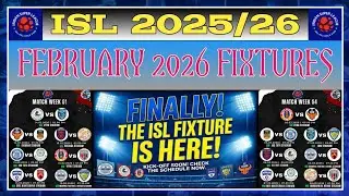 || INDIAN SUPER LEAGUE 2025/26 || ALL MATCHES OF FEBRUARY 2026 || #indiansuperleague