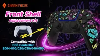 CHARM FOCUS PS5 Controller Faceplate Installation Tutorial with Swappable Joysticks