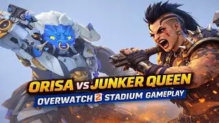 Orisa vs Junker Queen - Overwatch 2 Stadium Gameplay