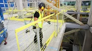 SafetyRespect temporary edge protection system for construction sites