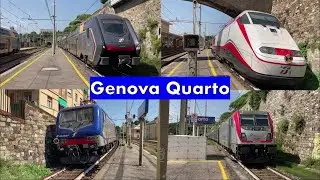 Treni nelle stazioni del levante Genovese [parte 4/5]: stazione di GENOVA QUARTO!