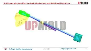 Mold design with stack lifters for plastic injection mold manufacturing at Upmold.com