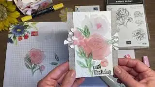 Prized Peony Card by Stampin' UP! made with Vellum by Lori Magnuson
