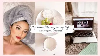 self-quarantine: another productive day in my life, cleaning & organizing, + at home workout!