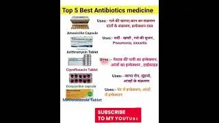 Top 5 Best Antibiotics Medicine @dranilkumarpal #medicine #clinic #subscribe
