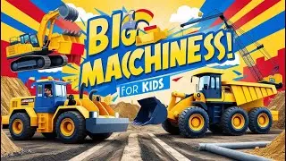 Big Machines! Learn About Bulldozers, Cranes & More! 🚧