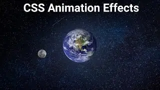 Moon Revolving Around The Earth Animation - Pure CSS Animation
