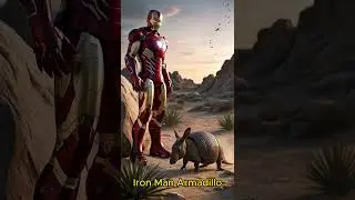 Animal Fusion: Iron Man Dolphin hybrid#hybrid #animals #fusion #shorts #ironman #marvel