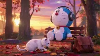 Evening Library Vibes 🍺  Doraemon Chillhop Music to Focus & Dream