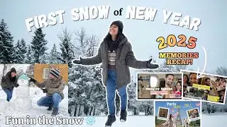 Indians in Sweden 🇸🇪 | New Year चा पहिला दिवस ❄️ First Snowfall | Snow Madhe Masti & 2025 Memories 