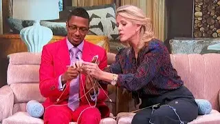 Deborah Norville Teaches Nick Cannon How to Knit