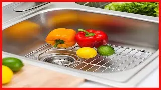 Franke Evolution Universal Double Bowl Sink Protection Grid in Stainless Steel with Rear Drain
