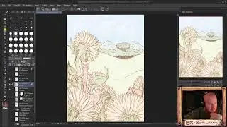 Sketching Basic Lands for Magic The Gathering