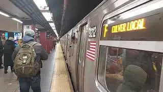 NYC Subway: R160 (E), (F) and {F} train action at 5th Av-53rd St and Lexington Avenue-53rd Street.