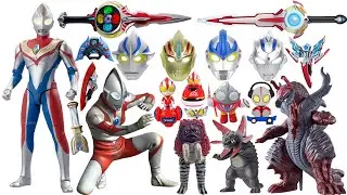 Ultraman Toy Series Unboxing, Ultraman Set, Ultraman Sairo, Ultraman Tiga, Godzilla, Monsters