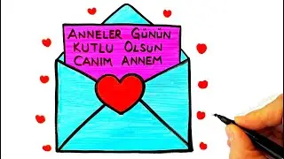 Kolay Anneler Günü Resmi Çizimi 💖 Anneler Günü Resmi Nasıl Çizilir? - Happy Mothers Day Drawing Easy