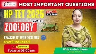 HP TET  || ZOOLOGY || P - 2 Most Important Questions + PYQ #hptet2025 #apcacademy #hpbose #tet
