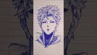 Drawing Genos from One Punch Man 👊 #onepunchman #genos #anime #animeart #art #pendrawing