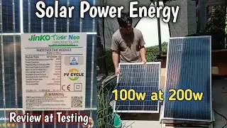 100w at 200w Solar Panel dual glass ng jinko tiger neo review at testing