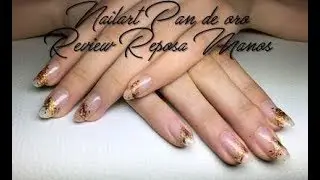 Nailart Pan de Oro y Review Reposa Manos