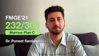 Dr. Puneet Sardanha (232 in FMGE'21) talks about how he studied with Marrow as his primary source