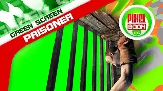 Green Screen Prison Cage Prisoner Chained Chains - Footage PixelBoom CG