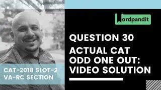 CAT-2018 Slot-2 VA-RC Question 30 | Odd One out Question for CAT | CAT Preparation