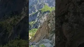 Hiking above Rinka waterfall in Logar valley mountains, Slovenia (14.06.21)