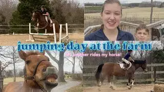 Jumping Day! *my brother rides my horse*