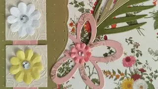 Carte sketch *1 avec papier moche, mais qui rend une jolie carte au final 😉