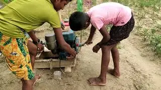 Village Two Small Boy Big Power full sallow machine start challenge video ll how to start salo