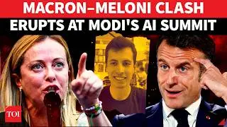 &rsquo;Stay In Your Yard&rsquo;: Macron, Meloni FIGHT At Delhi AI Summit; Shocking Scenes Caught On Cam