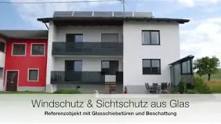 Windschutz aus Glas & Sichtschutz