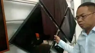 cut to size and resized square screen and stretched display