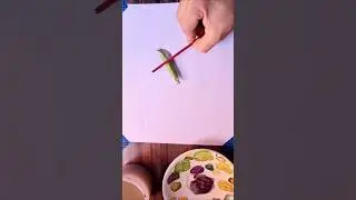 Realistic pea painting with acrylic colour |🫛💚|Realistic Painting |#art #vegetables #shorts