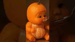 Orange Baby ASMR 🍊👶 | Cutest AI Fruit Eating Sounds | Relaxing