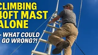 DIY Wooden Ladder Challenge: Climbing a Yacht Mast Solo 🇯🇵 | Extreme Adventure