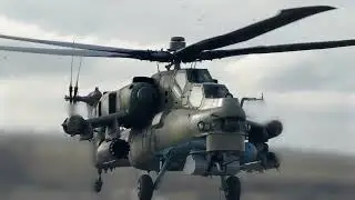 Russian Mi-28NM Night Hunter launching LMUR air-to-surface missiles