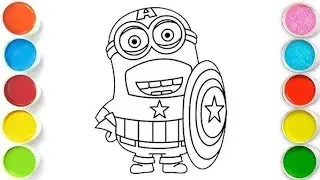 Cute Minion Drawing, Painting and Coloring for Toddlers -Child Art 