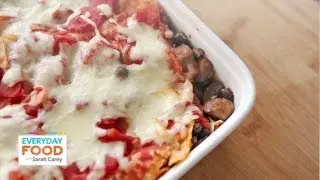 Mushroom and Black Bean Tortilla Casserole | Everyday Food with Sarah Carey