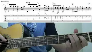 Demons (Imagine Dragons) - Fingerstyle Guitar Playthrough Tutorial With Tabs