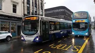 Buses in Glasgow City Center 26 January 2019