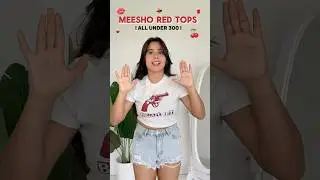 Meesho Red Tops Haul Starting ₹254 😱&hearts;️ #shorts #viral #meesho #youtubeshorts #meeshohaul #haul #fy