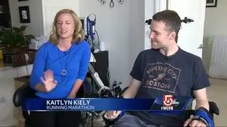 Girlfriend running Boston Marathon for paralyzed boyfriend