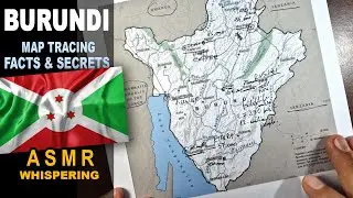 ASMR: Map of BURUNDI Outline Tracing | Main Cities Facts and Highlights [ASMR maps and facts]